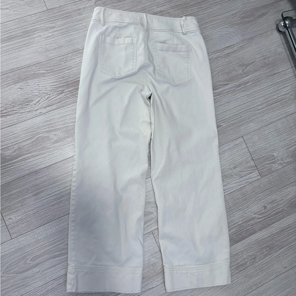 LOFT White Wide Leg Jeans - Picture 3 of 3